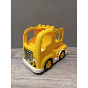 LEGO DUPLO SEMI TRUCK Yellow Gray Construction CAB
